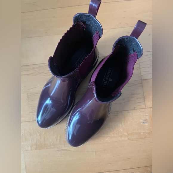 Burgundy Lemon Jelly rain boots - Picture 2 of 5